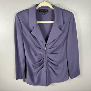 St. John Lavender Ruched Front Blazer